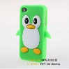cute penuins design silicone phone case cover for iphone4/4s
