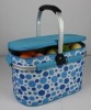 cute picnic camping folding shopping cooler basket