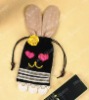 cute rabbit embroidery mobile phone bag
