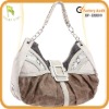 cute shoulder bag with chain-link strap and flat bottom