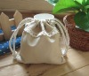 cute small cotton drawstring bag for girls