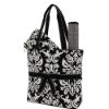 damask tote bag and cosmetic case,professional cosmetic case,black tote bag