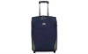 dark bule compartment wheeled duffle