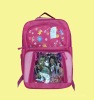 denim school backpack with lovely cartoon