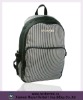 denim stripe backpack school bag