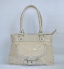 designer fashion pu ladies handbag/flocking zebra-stripe PU bag/new fashion styles