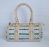 designer fashion pu ladies handbag/woven pattern PU bag/office bag/2012  Spring & Summer latest handbag