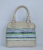 designer fashion pu ladies handbag/woven pattern PU bag/office bag/2012  Spring & Summer latest handbag/classic handbag