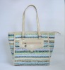 designer fashion woven pattern handbag