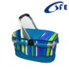 designer folding cooler basket for picnic