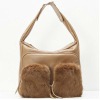 designer purses and ladies handbags with fun fur