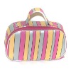 designer satin vanity beauty make up handled cosmetic bag