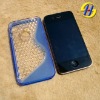 diamond grain pc&tpu skidproof mobile phone case for iphone 4(CDMA)