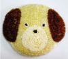 dog shape animal beaded coin purse pouch