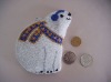 dog shaped beaded coin purse