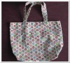 dot printed cotton tote