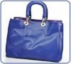 double color metal charm square handbag for women