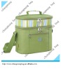 double-layer insulated cyan lunch bag with handle