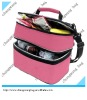 double-layer insulated pink lunch bag with handle