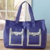 double pocket duffle tote