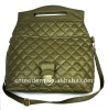 double used handbag ,ladies shoulder bag with quilted material ,qulited handbag