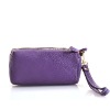 double zip fashion purple zip bag