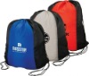 drawstring backpack with mesh pockets