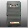 dual black rubberized with black belt clip for htc evo 4G