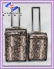 durable PU travel trolley luggage bag