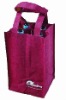 durable pp non-woven 4-bottle wine bag