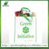 eco recycle 90G non woven green gift bag with 2C printing