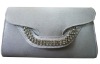 elegant jewelled pu evening bag