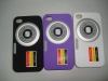 epoxy case: camera pattern silicone case for iphone 4