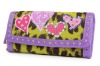 exclusive high-quality fabric Animal heart wallet / yellow