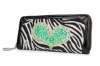 exclusive high-quality fabric Funky Zebra round wallet