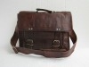 executive padded leather laptop bag