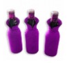 factory customize purple neoprene wine bottle cooler
