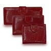 factory direct red grain clutch leather wallet 077