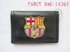 fahion PU wallet with embroidery logo