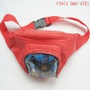 fahsion red cartoon waist bag