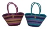 fashinable colored wheat straw woven handbag