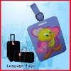 fashion 3D soft pvc luggage label