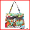 fashion PU canvas flowers lady laptop computer bag