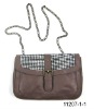 fashion PU girl satchel bag with metal chain