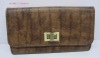 fashion PU purse/ wallet/Brown leather wallet