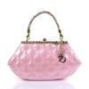 fashion argyle pink lady bag leather