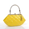 fashion argyle yellow lady bag leather