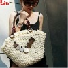 fashion beige straw bag