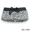 fashion black and white leopard line comestic bag