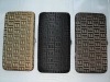 fashion black grid woman china frame  wallet